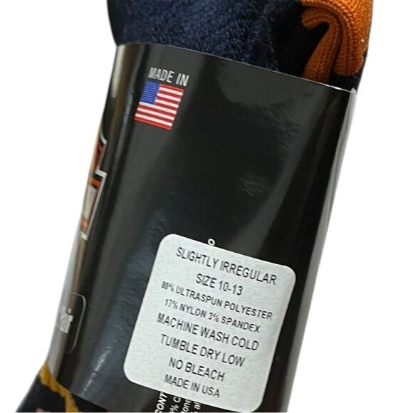 Harley-Davidson Men's Navy and Orange Retro Style Striped Socks, Size L, NWT - Picture 7 of 7